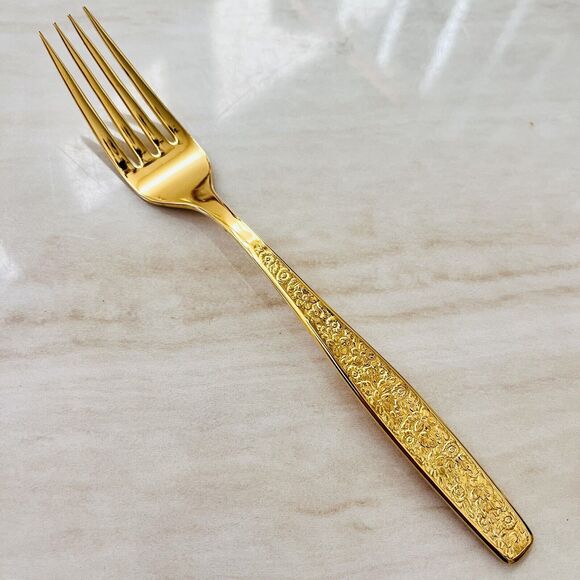 8pc INTERNATIONAL SILVER Golden Spring Garden Rogers Cutlery Flatware Knife Fork - Picture 4 of 8